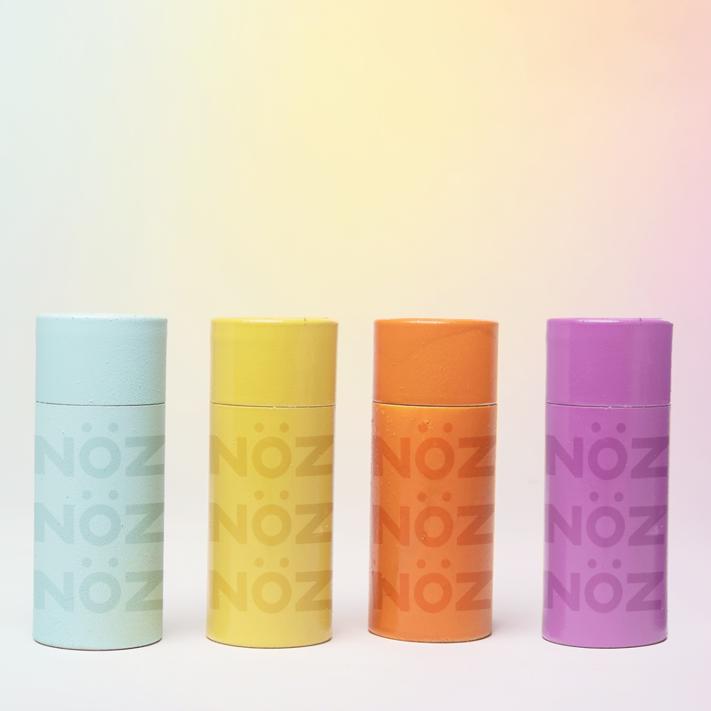 Four Nözscreens that are eco-friendly and come in fun colors.